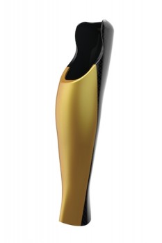 Gold glitter prosthetic leg for a below the knee amputee. #gold